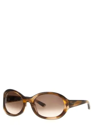Round sunglasses Woman GUCCI Brown