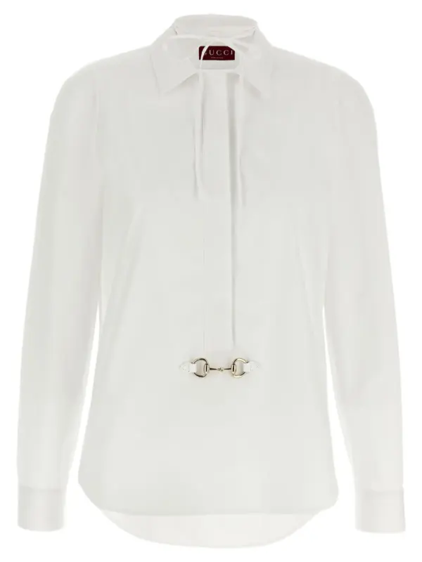 Horsebit shirt GUCCI White