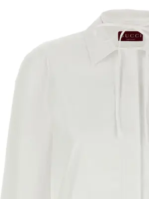 Horsebit shirt Woman GUCCI White