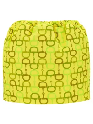 Horsebit print skirt 832799ZAS9M3003 GUCCI Yellow