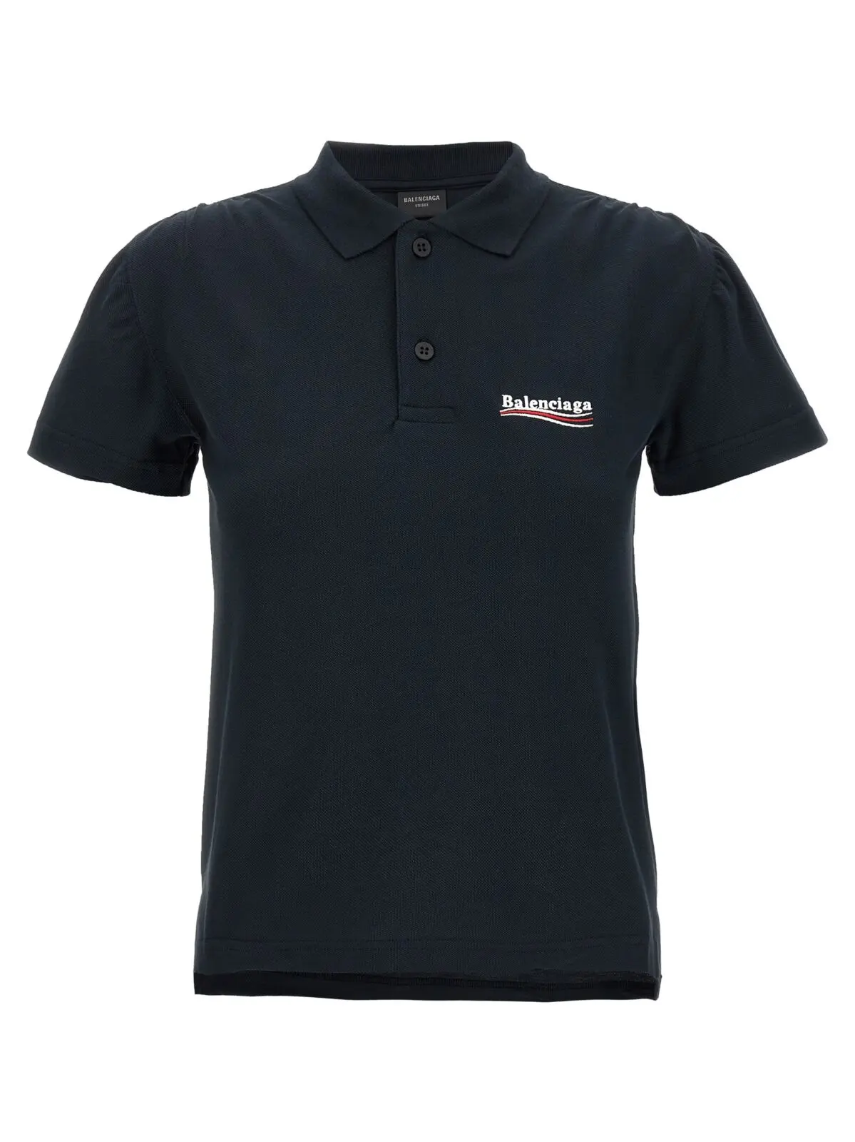 Поло з вишивкою логотипа Balenciaga Синє 1 Logo embroidery polo shirt BALENCIAGA Blue