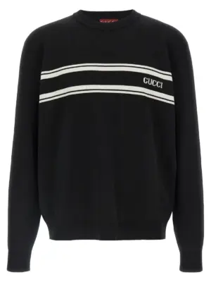 'Intarsio Gucci' sweater GUCCI White/Black