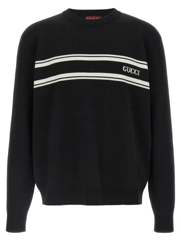 'Intarsio Gucci' sweater GUCCI White/Black