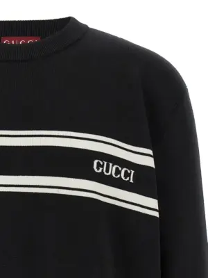 'Intarsio Gucci' sweater Man GUCCI White/Black