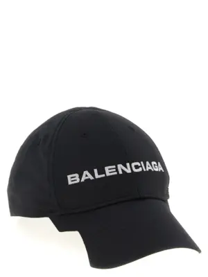 Logo cap 8343994F2B71077 BALENCIAGA White/Black