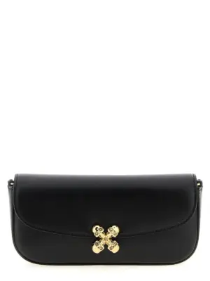 'Skull Flower' small crossbody bag MCQUEEN Black