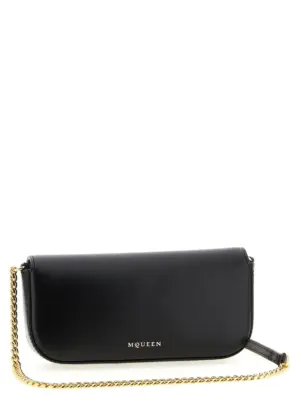 'Skull Flower' small crossbody bag 8360371MAAE1000 MCQUEEN Black