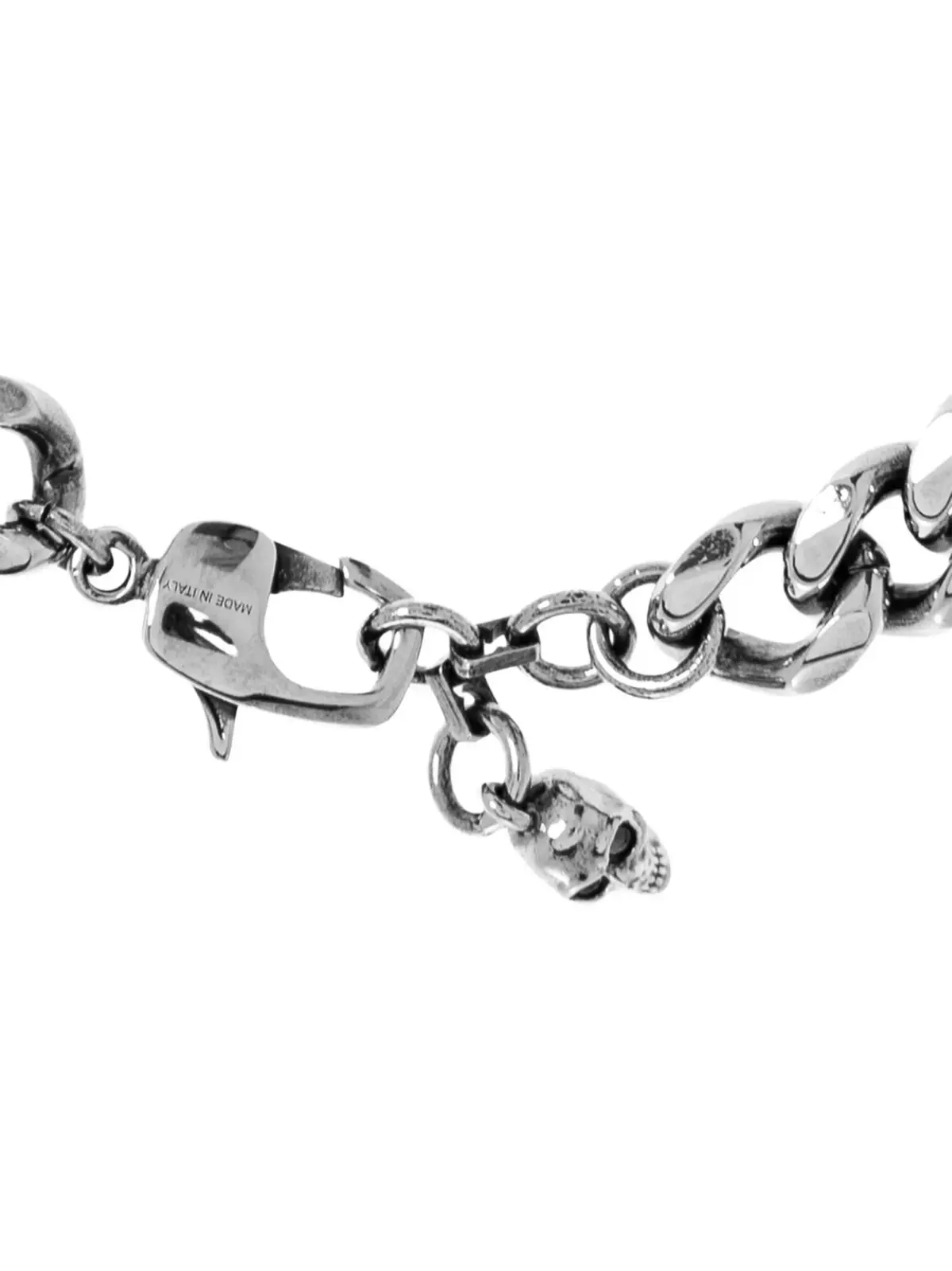 Браслет Mcqueen Skull plate Срібний 3 'Skull plate' bracelet Man MCQUEEN Silver