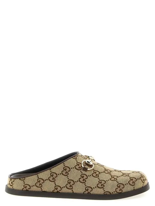 Horsebit sabot GUCCI Beige
