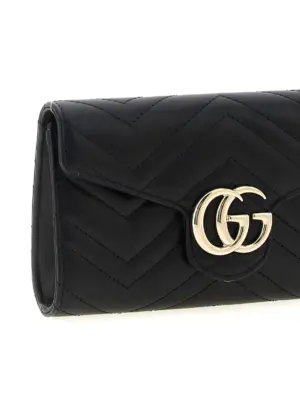'GG Marmont' wallet on chain Woman GUCCI Black