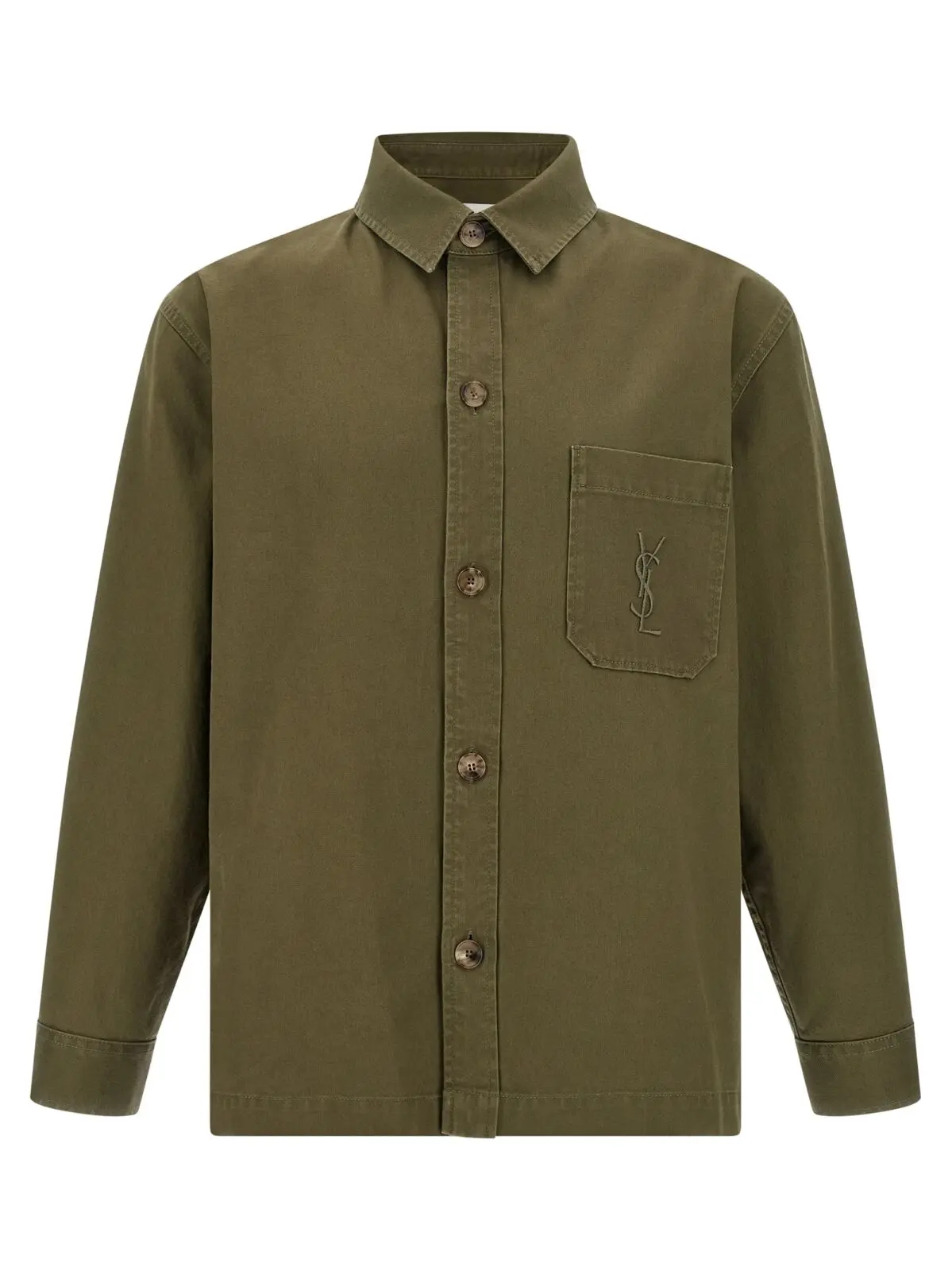 Сорочка Saint Laurent Cassandre overshirt Зелена 1 'Cassandre' overshirt SAINT LAURENT Green
