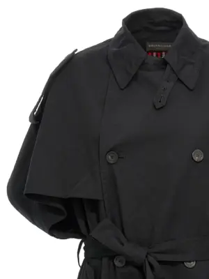Stole trench coat Woman BALENCIAGA Black
