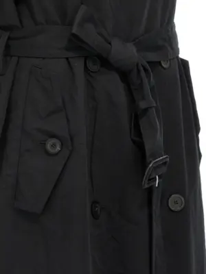 Stole trench coat 100% cotton BALENCIAGA Black