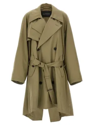 'Draped Neck' trench coat BALENCIAGA Beige
