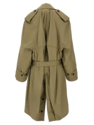 'Draped Neck' trench coat 839117TSP139772 BALENCIAGA Beige