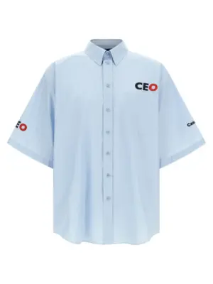 'CEO Uniform Logo' shirt BALENCIAGA Light Blue