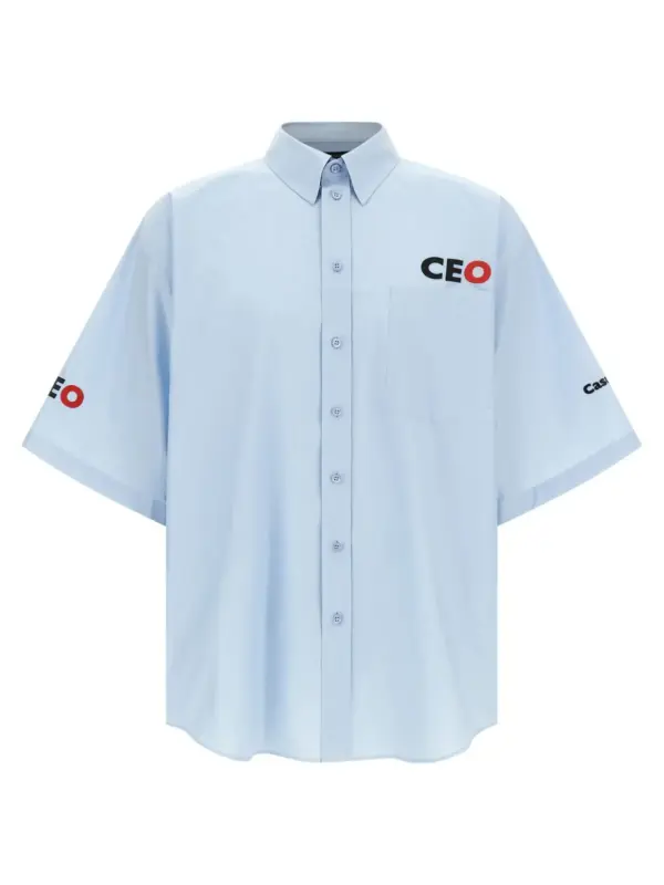 'CEO Uniform Logo' shirt BALENCIAGA Light Blue