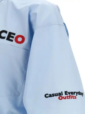 'CEO Uniform Logo' shirt 100% cotton BALENCIAGA Light Blue