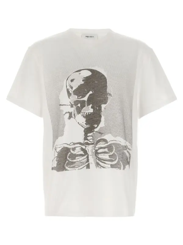 'Skeleton' T-shirt MCQUEEN White/Black