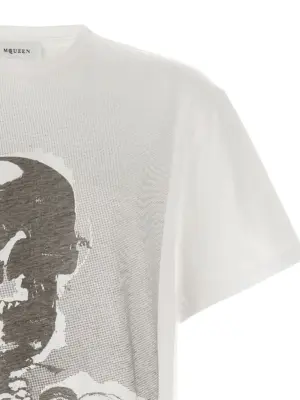 'Skeleton' T-shirt Man MCQUEEN White/Black