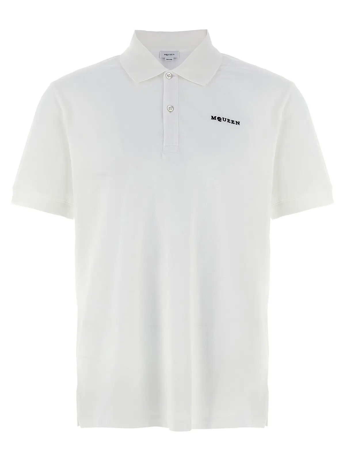 Поло Mcqueen з вишитим логотипом Чорно-біле 1 Logo embroidery polo shirt MCQUEEN White/Black