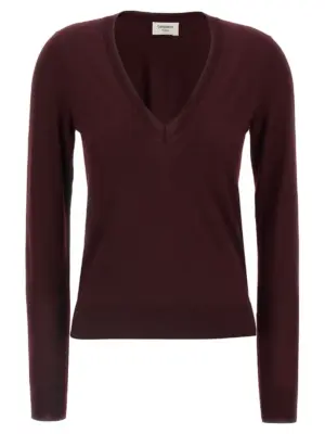 Wool sweater SAINT LAURENT Bordeaux