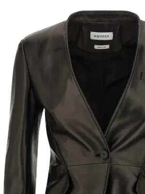 Nappa blazer Woman MCQUEEN Black