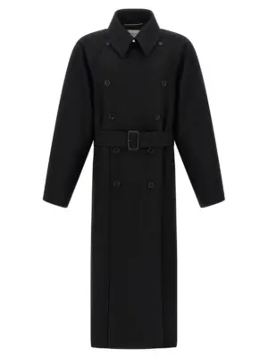 Double-breasted coat SAINT LAURENT Black