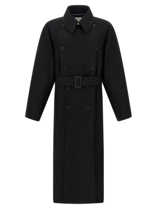 Double-breasted coat SAINT LAURENT Black