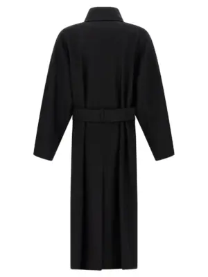 Double-breasted coat 848512Y5J401000 SAINT LAURENT Black