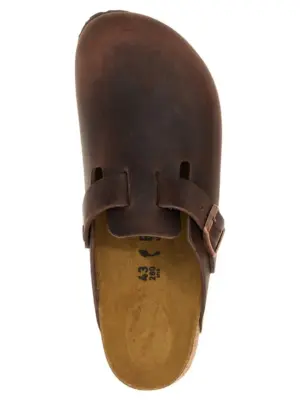 'Boston' sabots 100% calfskin leather BIRKENSTOCK Brown
