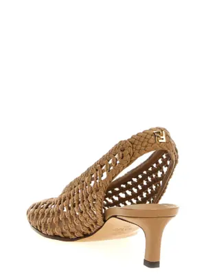 Braided slingback Woman FENDI Brown