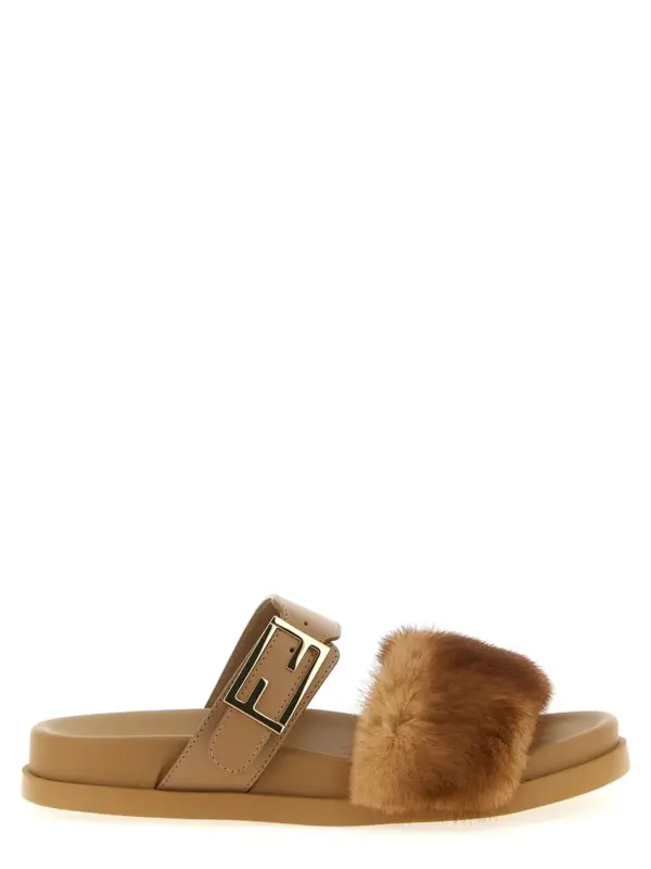 'Fendi Feel' slides FENDI Brown