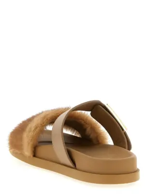 'Fendi Feel' slides Woman FENDI Brown