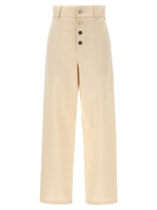 Cotton trousers MOSCHINO Beige