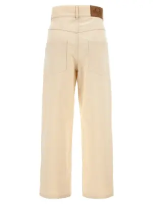 Cotton trousers A030855200005 MOSCHINO Beige