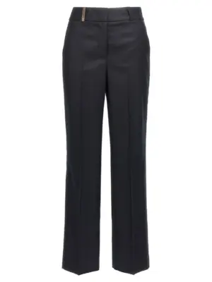 Lurex flannel pants PESERICO Blue