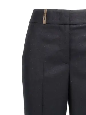 Lurex flannel pants Woman PESERICO Blue