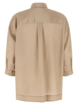 Asymmetric hem shirt A0612907289047 PESERICO Beige