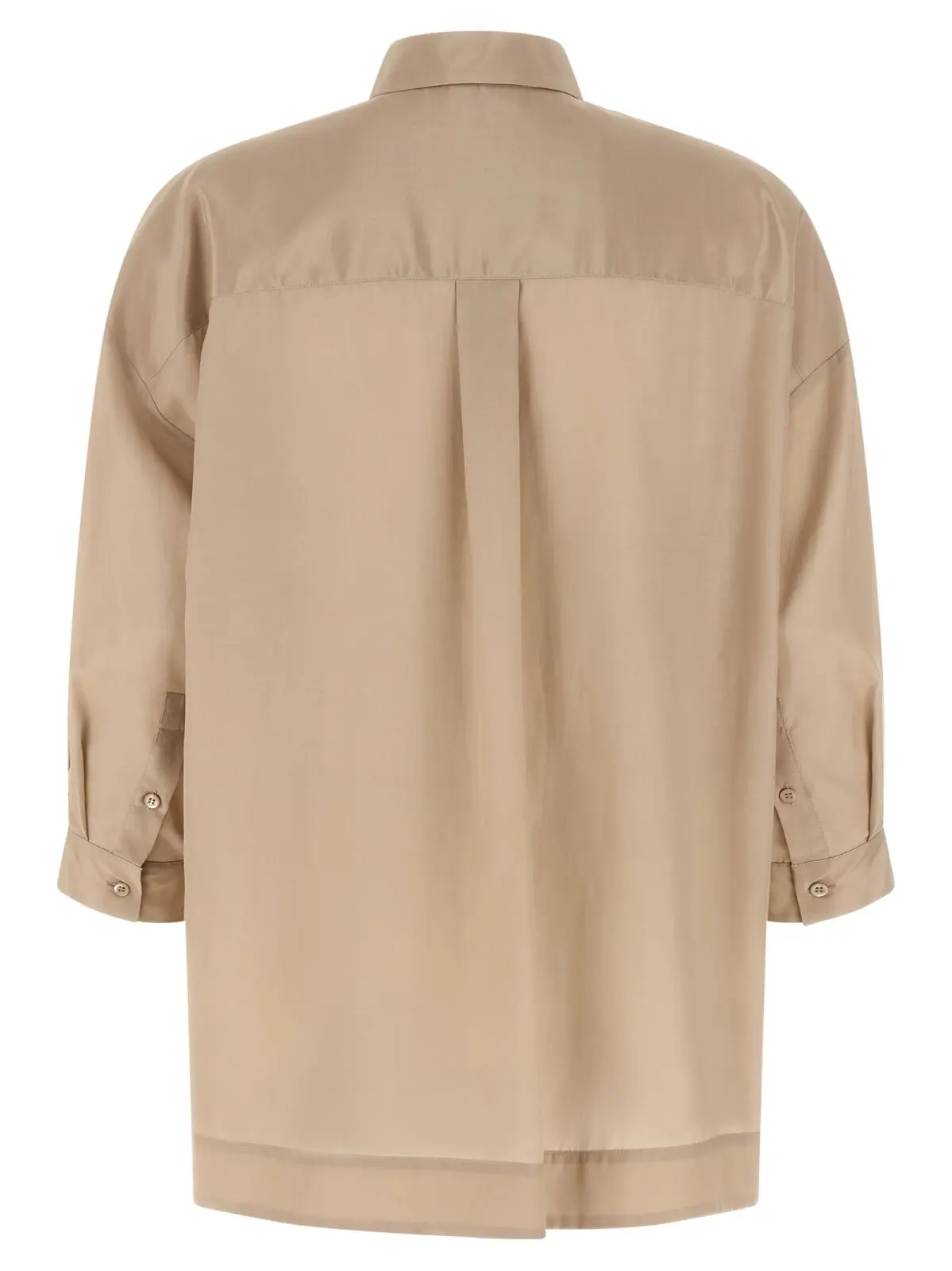 Сорочка з асиметричним низом PESERICO Бежева 2 Asymmetric hem shirt A0612907289047 PESERICO Beige