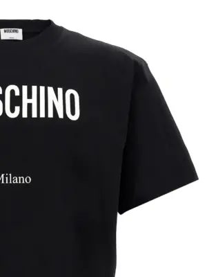 Printed T-shirt Man MOSCHINO White/Black