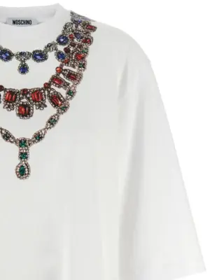 Jewel print T-shirt Woman MOSCHINO Multicolor