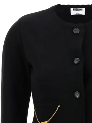 Chain cardigan Woman MOSCHINO Black