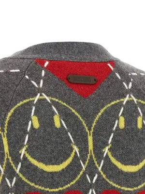 'Smiley®' cardigan 36% wo