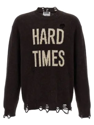 'Hard Times' sweater MOSCHINO Brown
