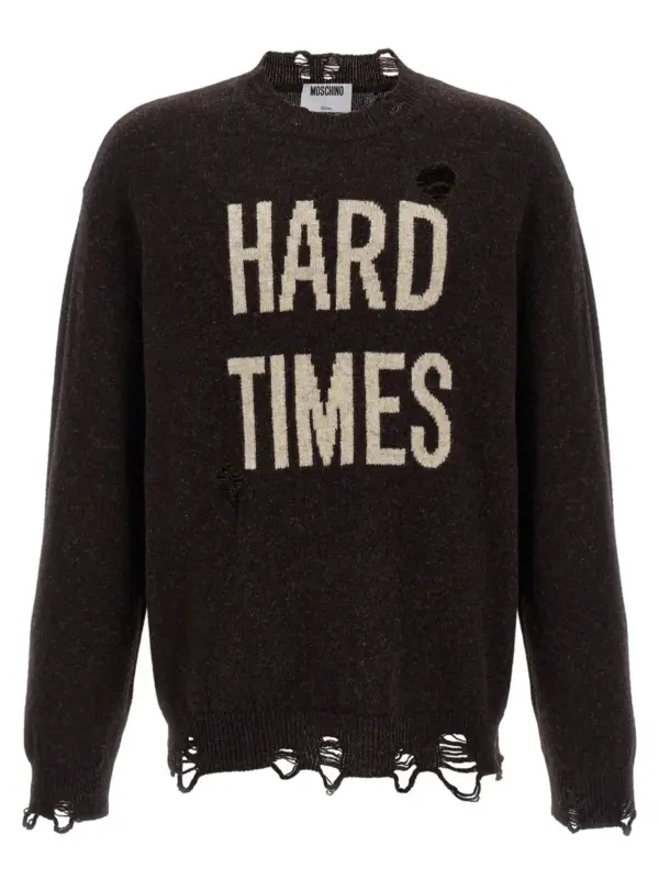 'Hard Times' sweater MOSCHINO Brown