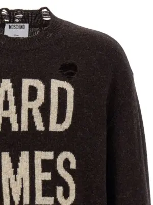 'Hard Times' sweater Man MOSCHINO Brown