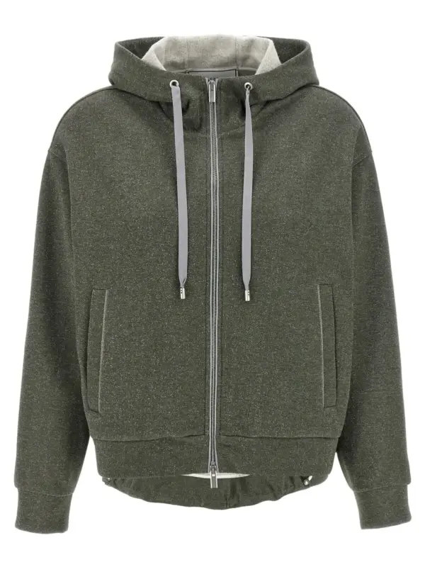 Lurex hoodie PESERICO Green