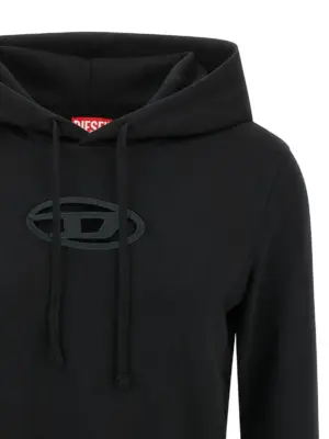 'F-Slimmy-Hood-Od' hoodie Woman DIESEL Black