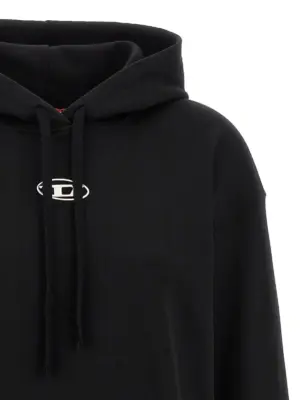 'F-Buxt-Hood-Od' hoodie Woman DIESEL Black